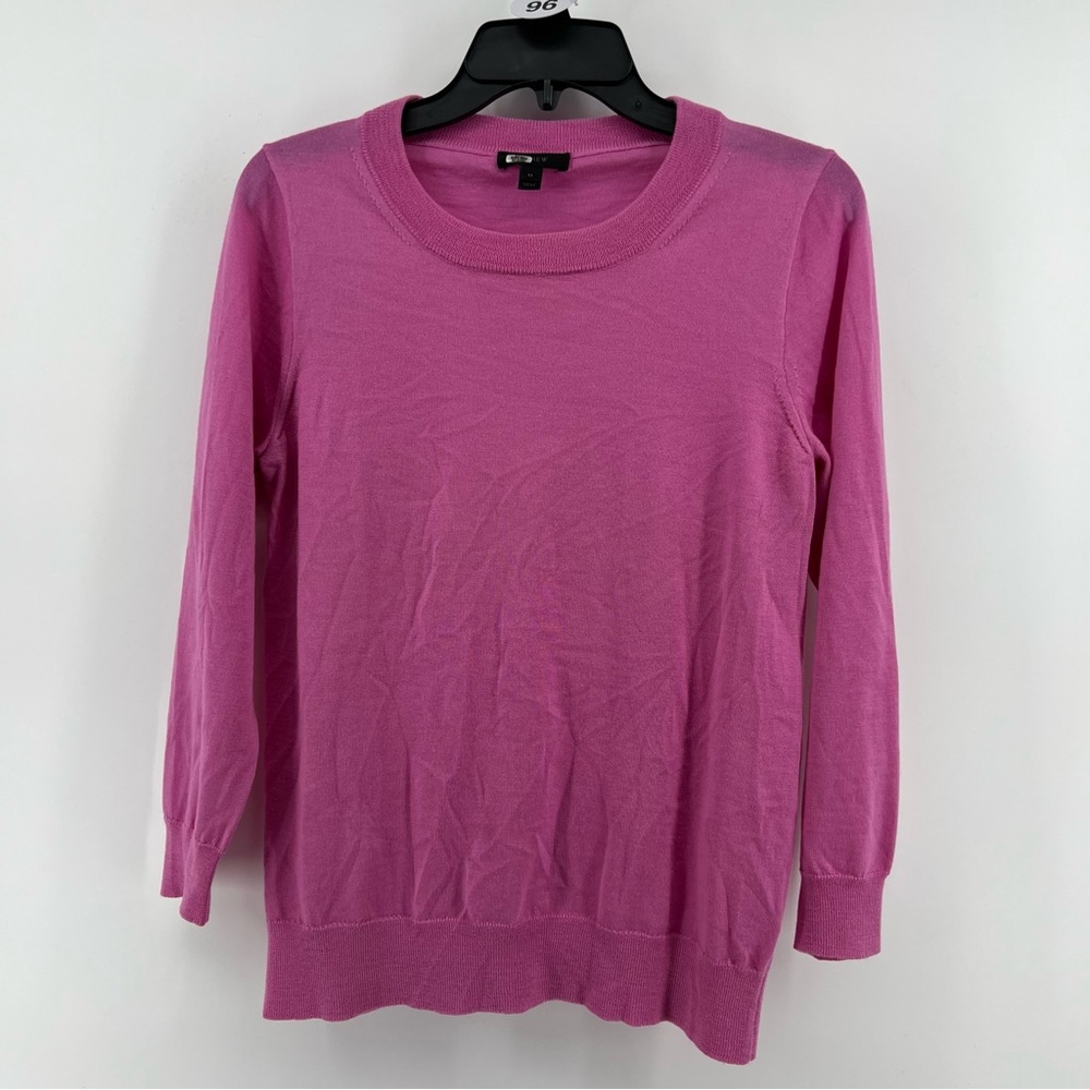 J crew 100 percent merino wool pink sweater medium